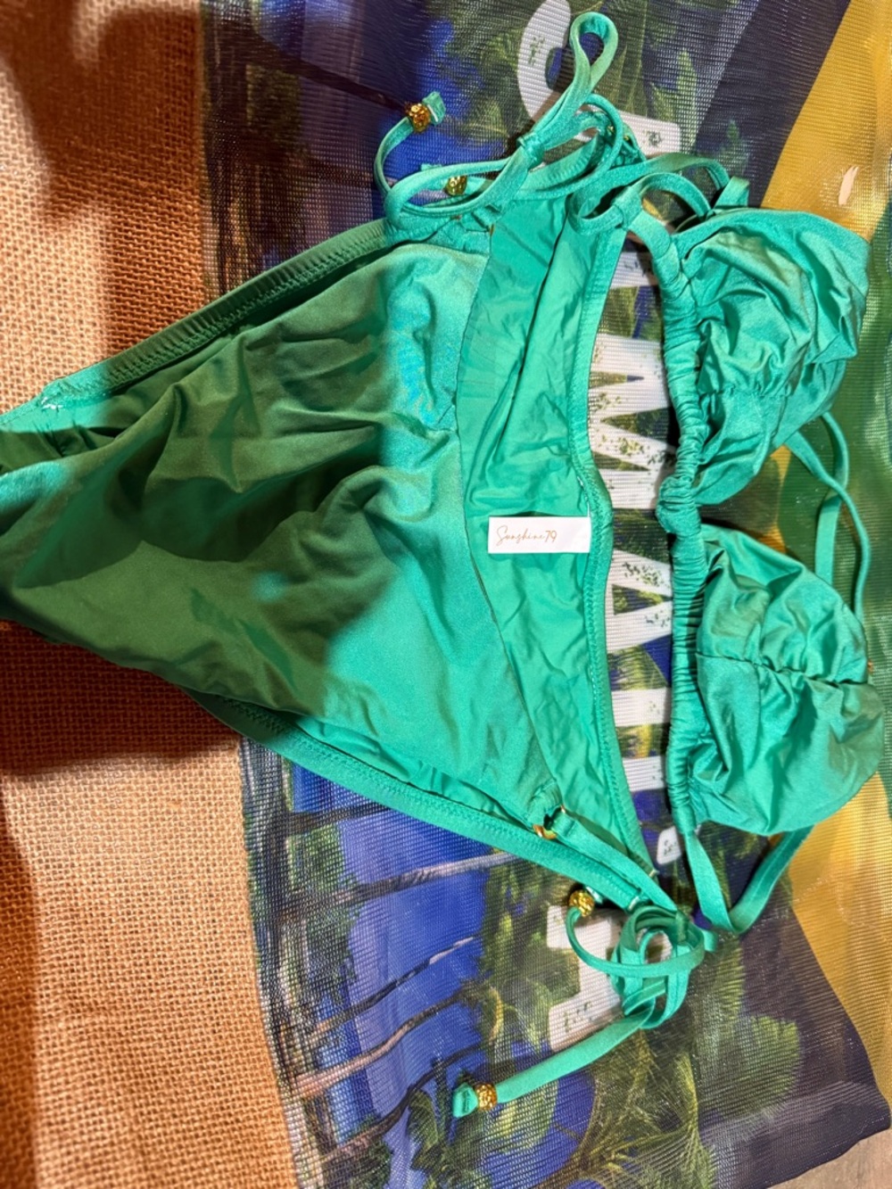 Seafolly 2-Piece Green String Bikini Set